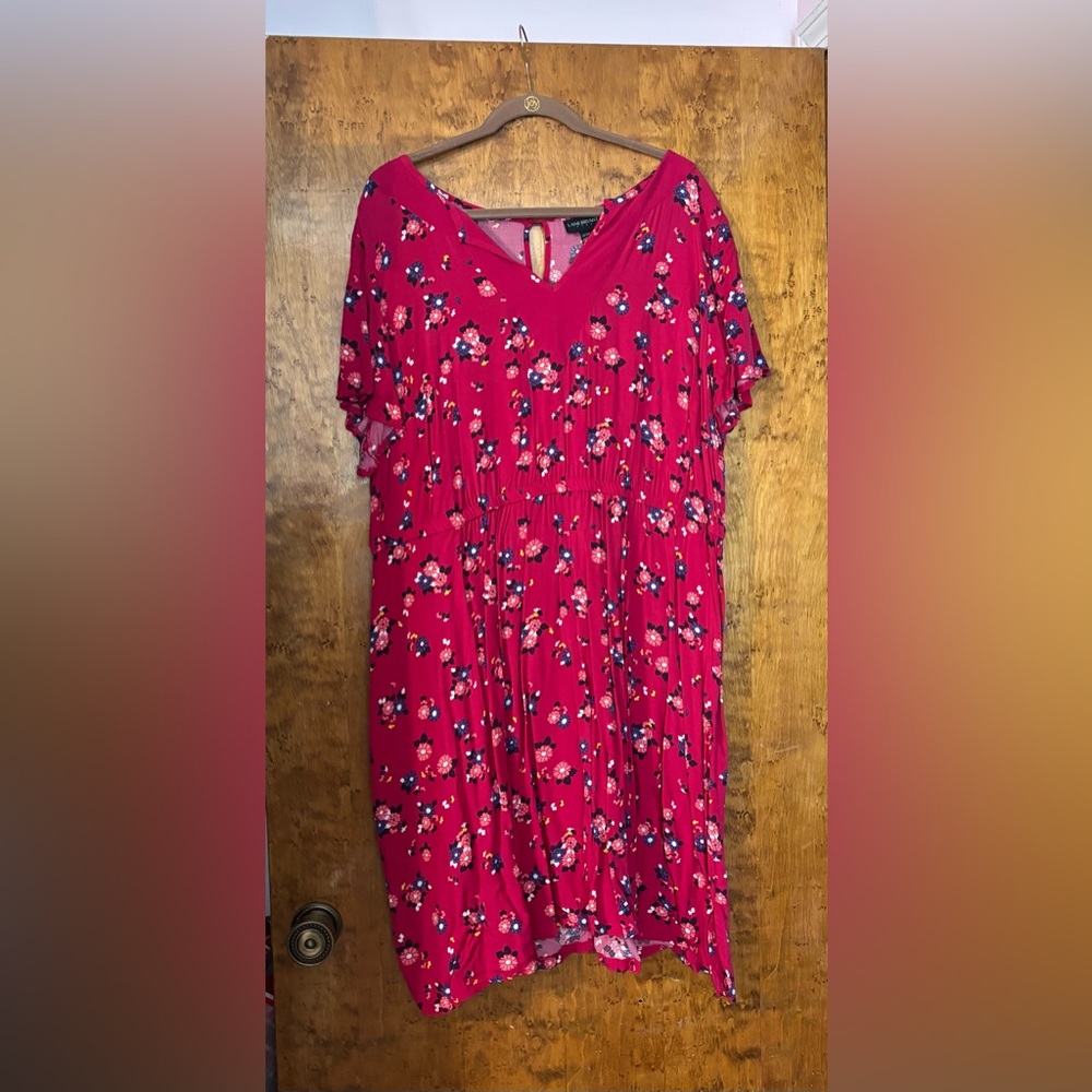 Lane Bryant flowy pink dress size 22/24